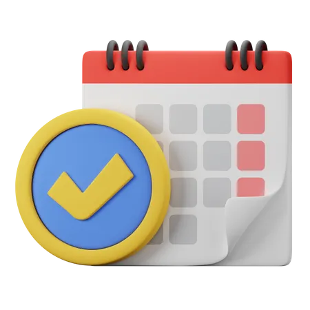 Kalendercheck  3D Icon