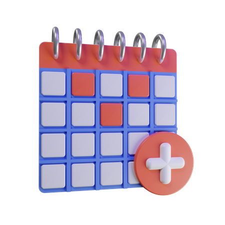 Kalender hinzufügen  3D Illustration