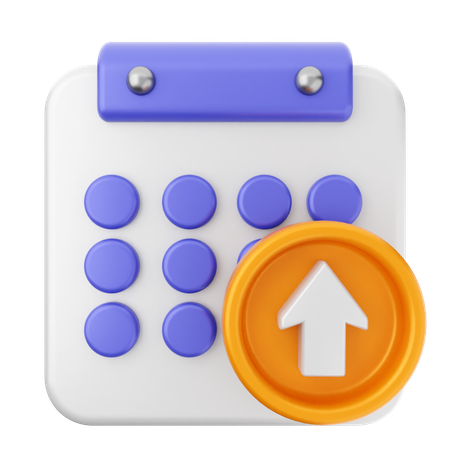 Kalender hochladen  3D Icon