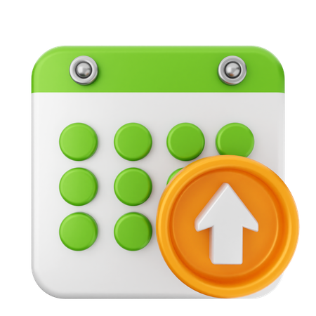 Kalender hochladen  3D Icon