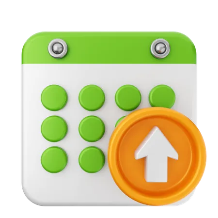 Kalender hochladen  3D Icon