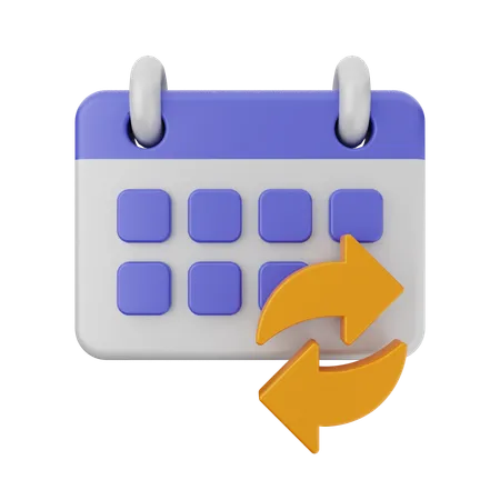 Kalender verschieben  3D Icon