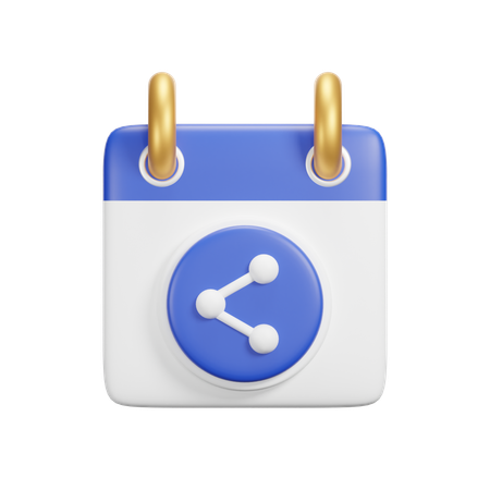 Kalender teilen  3D Icon