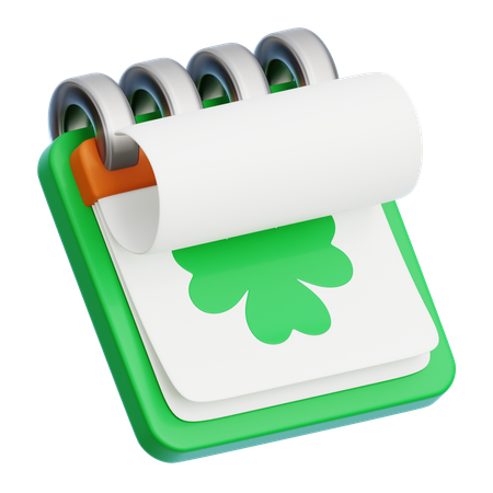 Kalender zum St. Patrick's Day  3D Icon