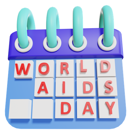 Kalender zum Welt-Aids-Tag  3D Icon