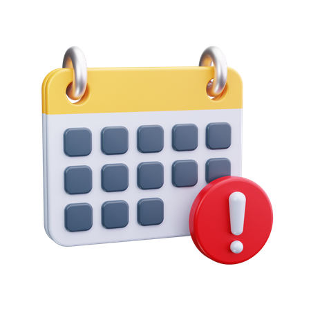 Kalenderbenachrichtigung  3D Icon