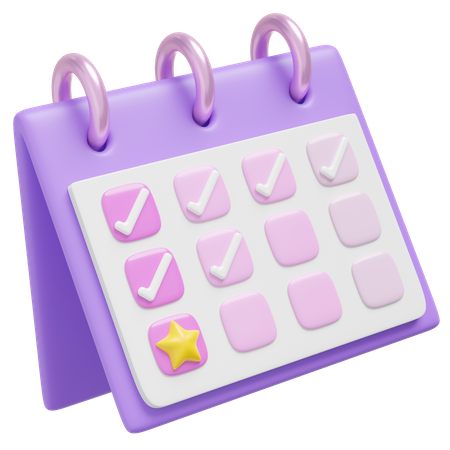 Kalenderzuordnung  3D Icon