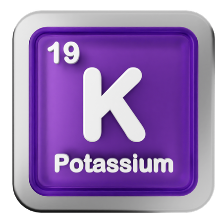 Kalium-Periodensystem  3D Icon