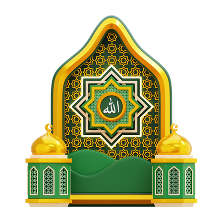 Kalligraphie Ramadan Fensterdekoration  3D Icon