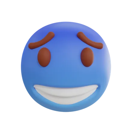 Kaltes eiskaltes Emoji  3D Icon