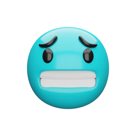 Kaltes, eiskaltes Gesicht  3D Emoji