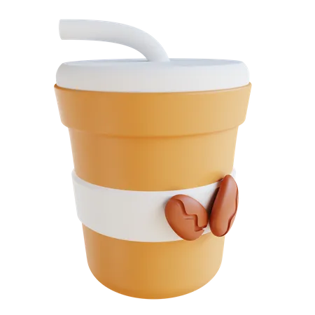Kaltes Kaffeeglas  3D Icon