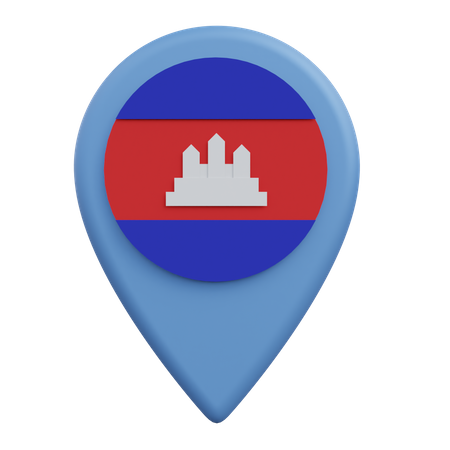 Kambodscha Standort  3D Icon
