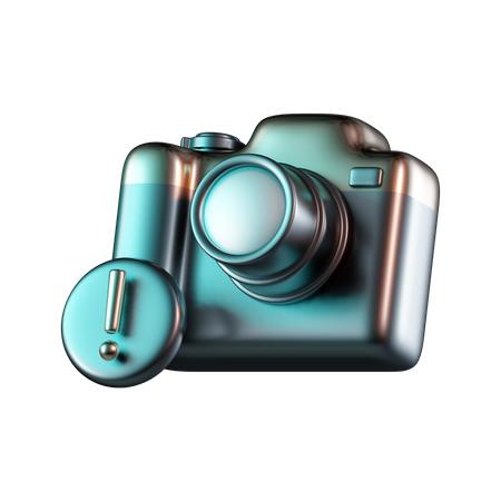 Kamera-Ausrufezeichen  3D Icon