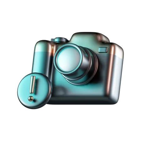 Kamera-Ausrufezeichen  3D Icon