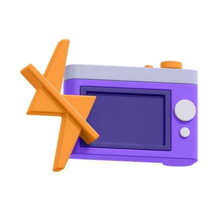 Kamera-Blitz aus  3D Icon