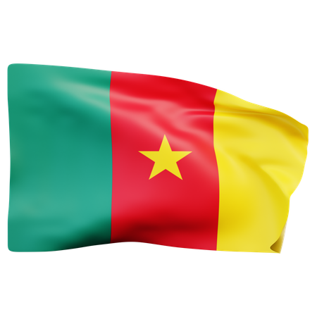 Kamerun Flagge  3D Icon