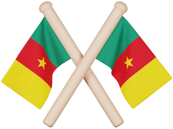 Kamerun Flagge  3D Icon