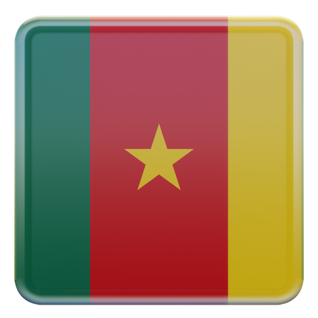 Quadratische Flagge Kameruns  3D Icon