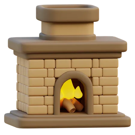 Kamin  3D Icon