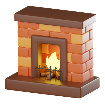 Kamin  3D Icon