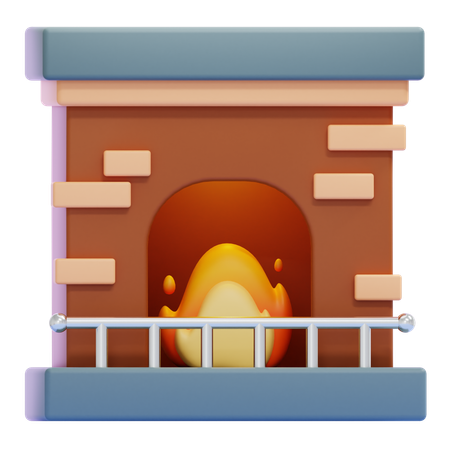 Kamin  3D Icon