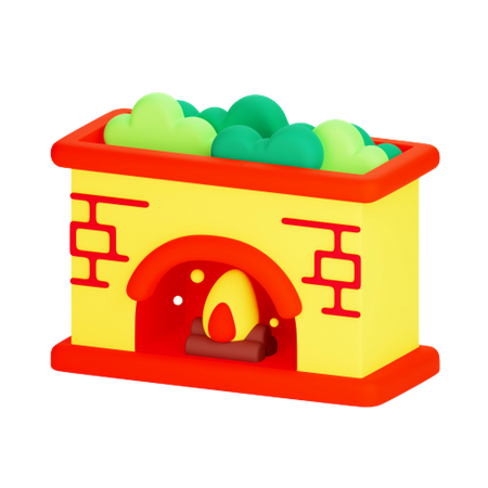 Kamin  3D Icon