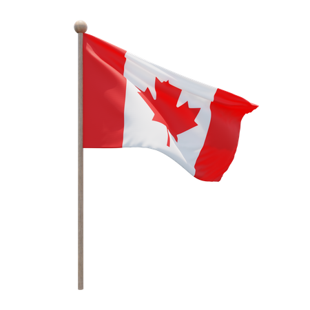 Kanada Fahnenmast  3D Flag