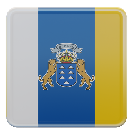 Kanarische Inseln Flagge  3D Flag