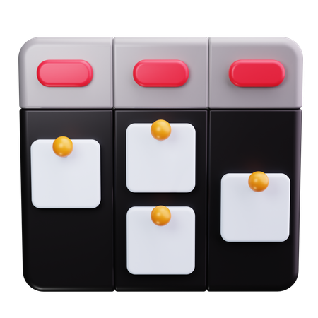 Kanban-Tafel  3D Icon