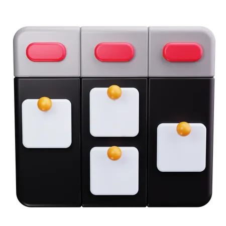 Kanban-Tafel  3D Icon