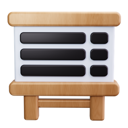 Kanban-Tafel  3D Icon