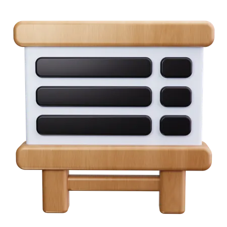 Kanban-Tafel  3D Icon