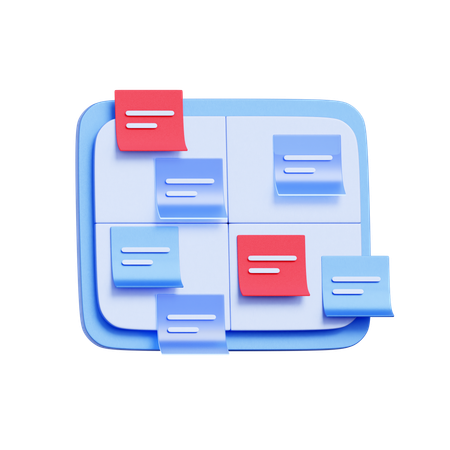 Kanban Board Notes  3D Icon
