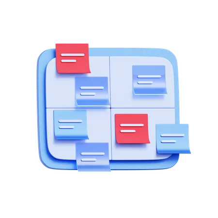 Kanban Board Notes  3D Icon