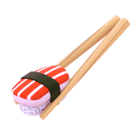 Kani Nigiri In Chopstick  3D Icon