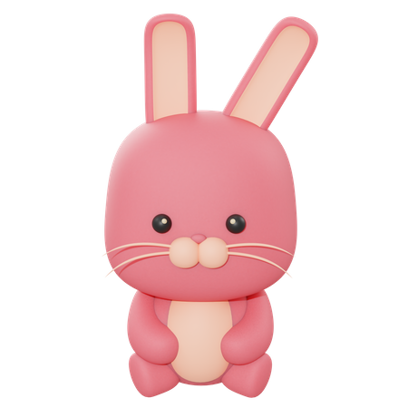 Kaninchen  3D Illustration