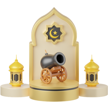 Kanone Ramadan  3D Illustration