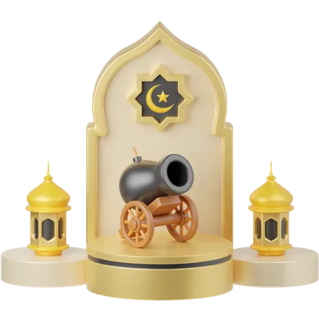 Kanone Ramadan  3D Illustration