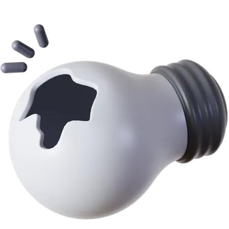 Kaputte Lampe  3D Icon