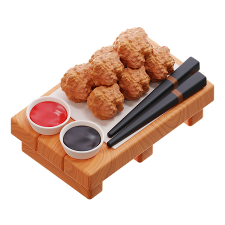 Karaage  3D Icon