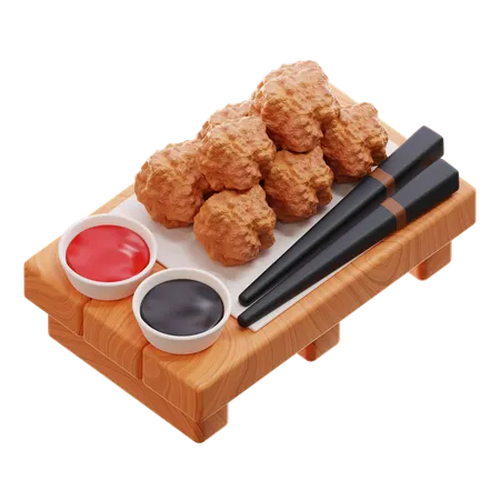 Karaage  3D Icon