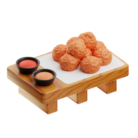 Karaage  3D Icon