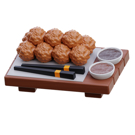 Karaage Ball  3D Icon