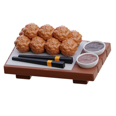 Karaage Ball  3D Icon