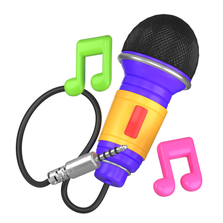 Karaoke de año nuevo  3D Icon