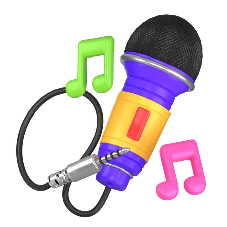 Karaoke de año nuevo  3D Icon