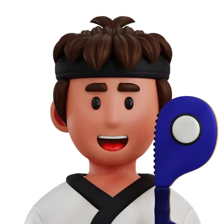 Karate Player 3D Icon
