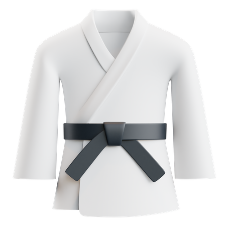 Karate Uniform 3D Illustration