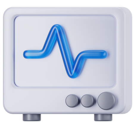 Kardiograph-Monitor  3D Icon